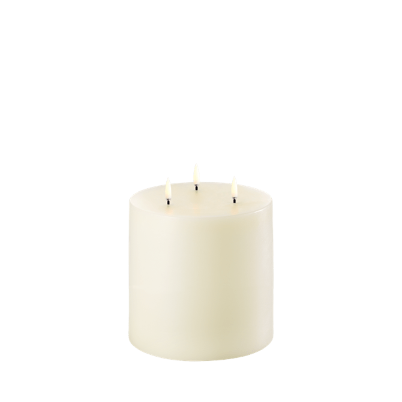 Ivory Three Wick LED Pillar Candle