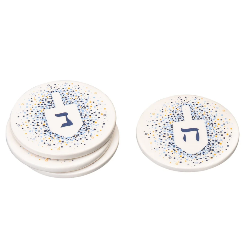 Set of 4 Dreidel Coasters