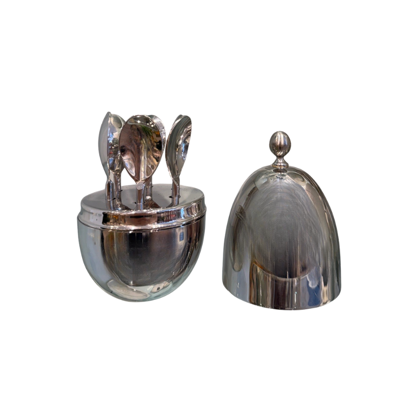 Egg Domed Holder with Spoons