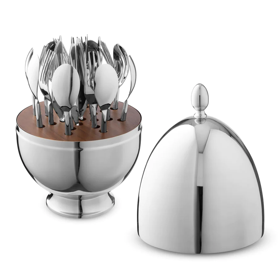Silver Egg Flatware Set