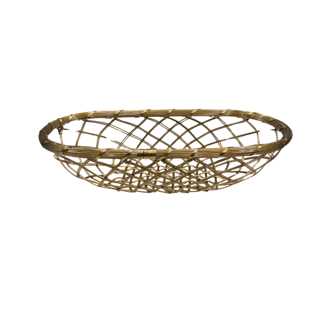 Gold Oval Fruit Basket