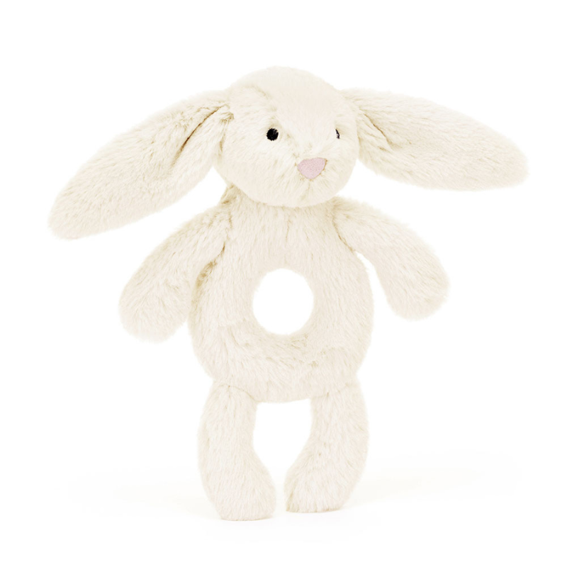 Jellycat Cream Bashful Bunny Ring Rattle