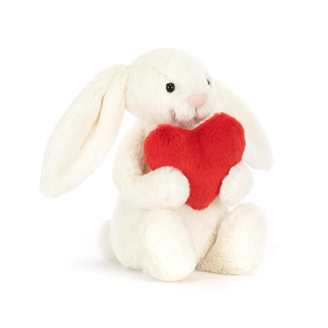 Jellycat Bashful Little Bunny With Red Love Heart