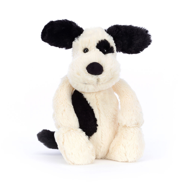 Jellycat Bashful Black &amp; Cream Puppy - Boutique Marie Dumas