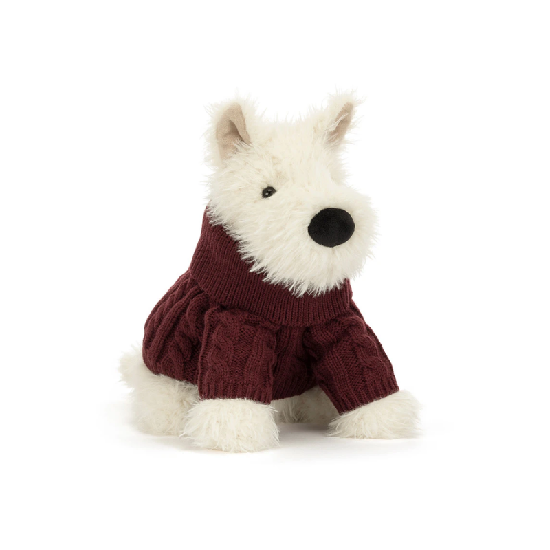 Jellycat Munro Scottie Dog 'Winter Jumper'