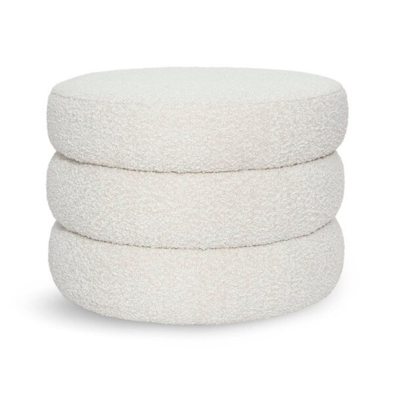 Boucle Off White Fiel Ottoman