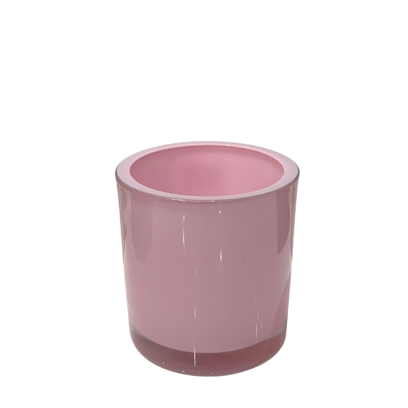 Pink Glass Cylinder Vase
