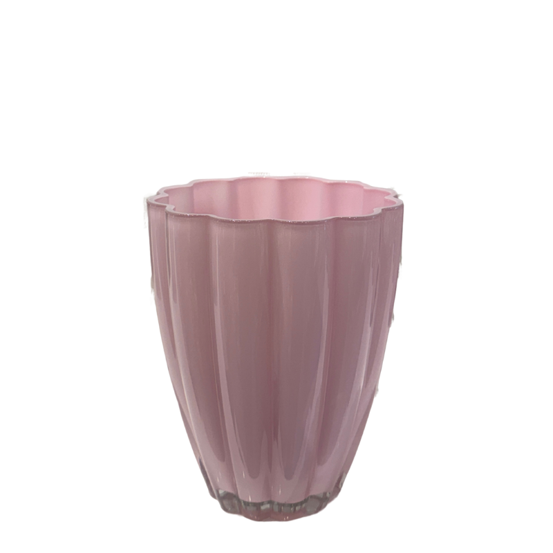 Pink Glass Flower Vase