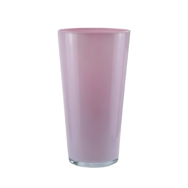 Pink Glass Conical Vase