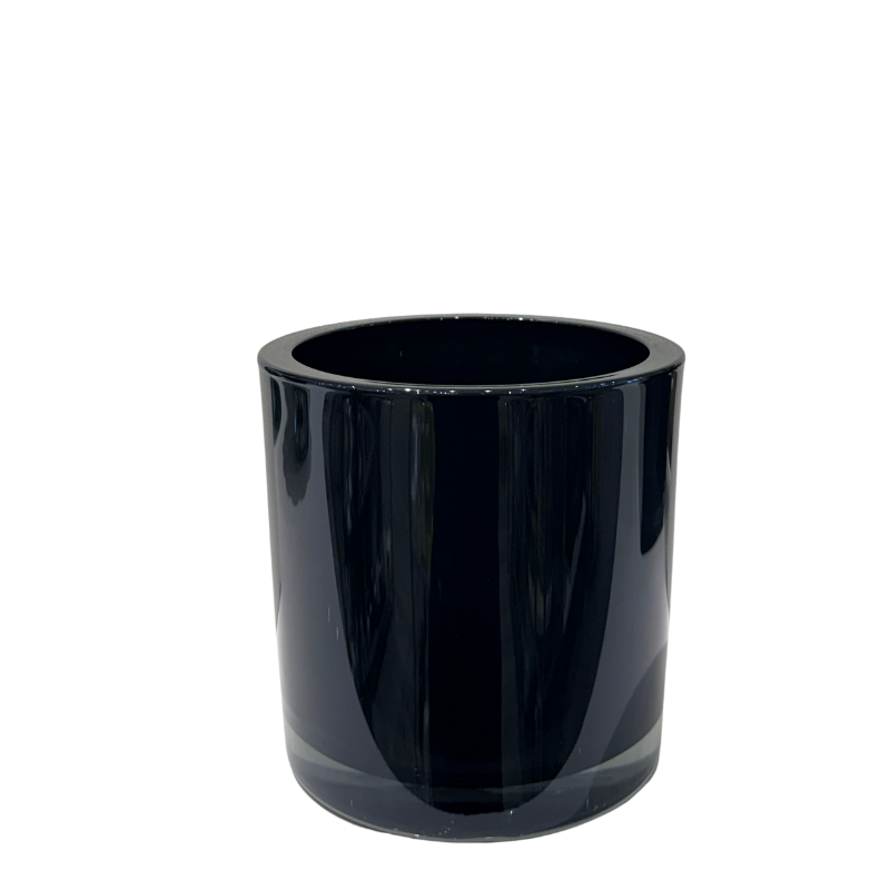 Black Glass Cylinder Vase