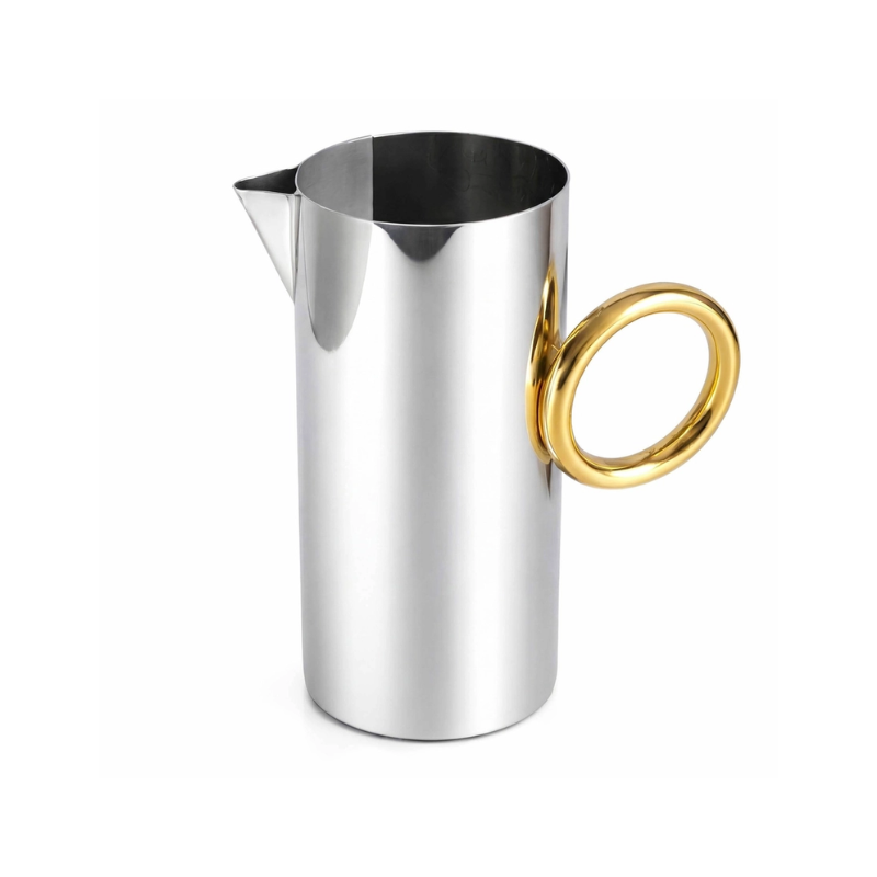 Sphere Pitcher with Gold Handle