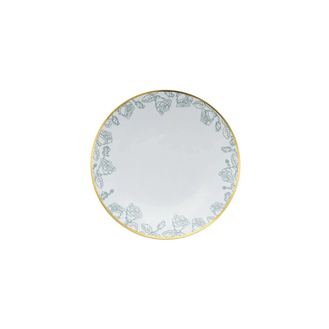 Set of 10 Rose Design Salad Plates