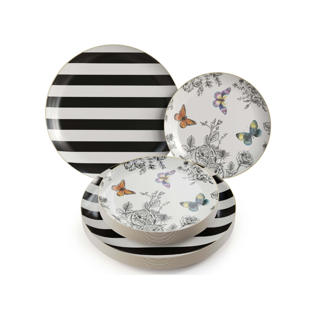 16 Guests Monarch Paper Dinnerware