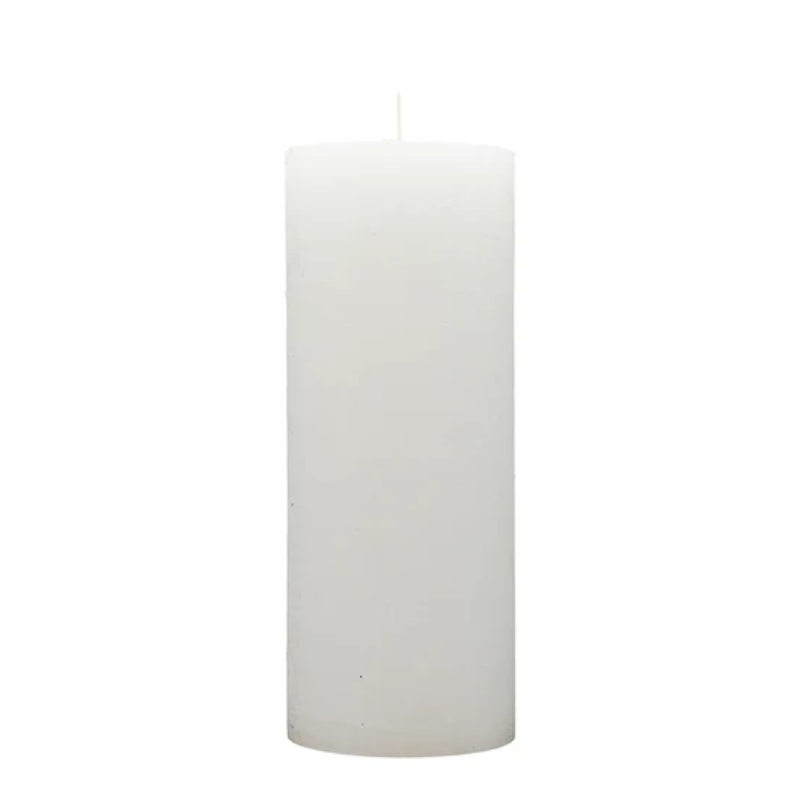 Rustic White 4x10 Pillar Candle