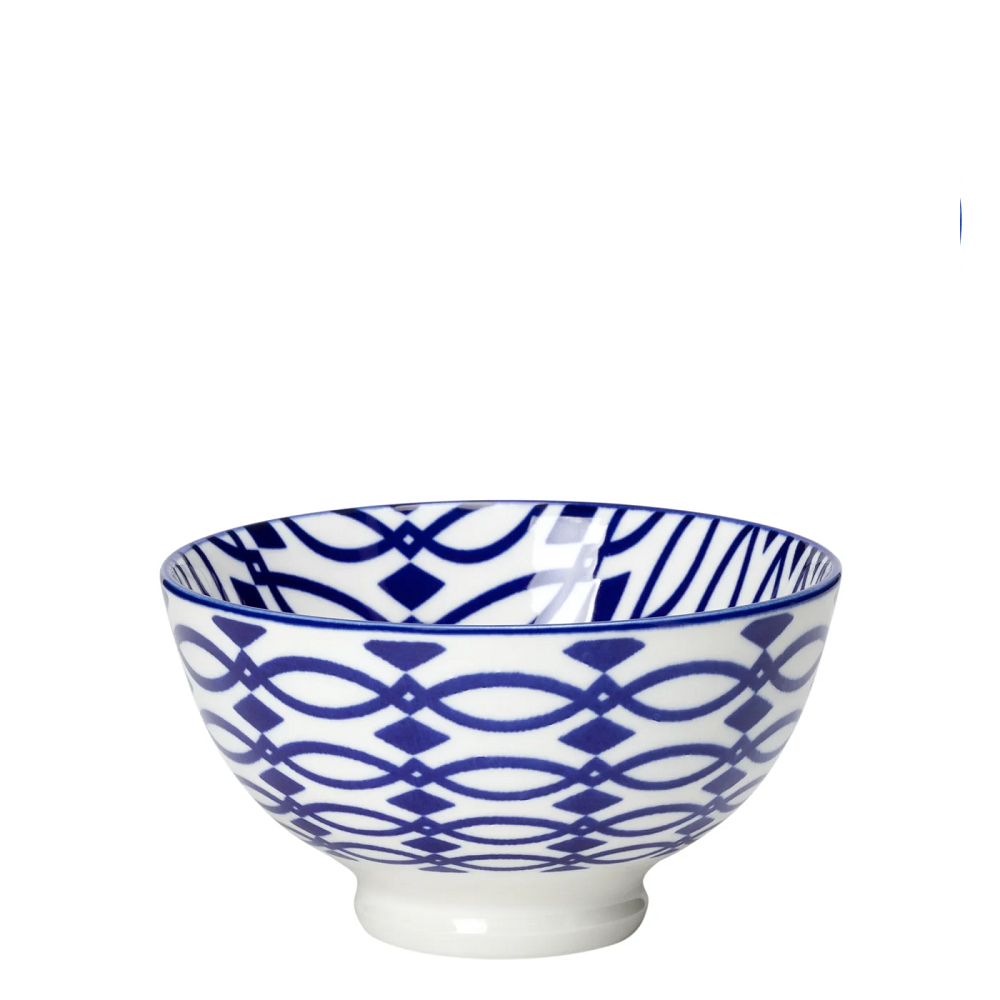 Medium Blue Lattice Kiri Bowl