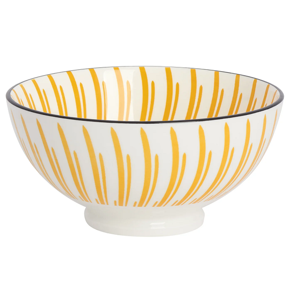 Large Kiri Yellow Sunburst Bowl