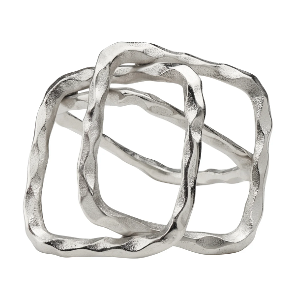 Silver Trio Square Sculpture