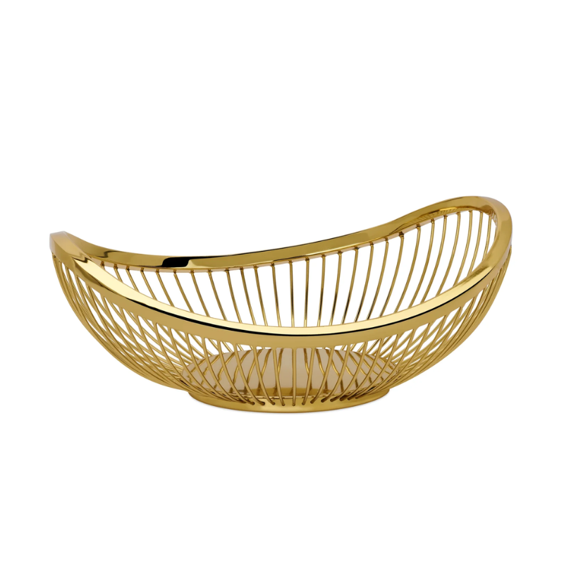Gold Slope Wire Oval Bowl