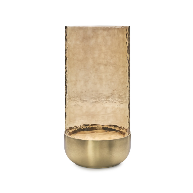 Large Chute Hurricane With Gold Base