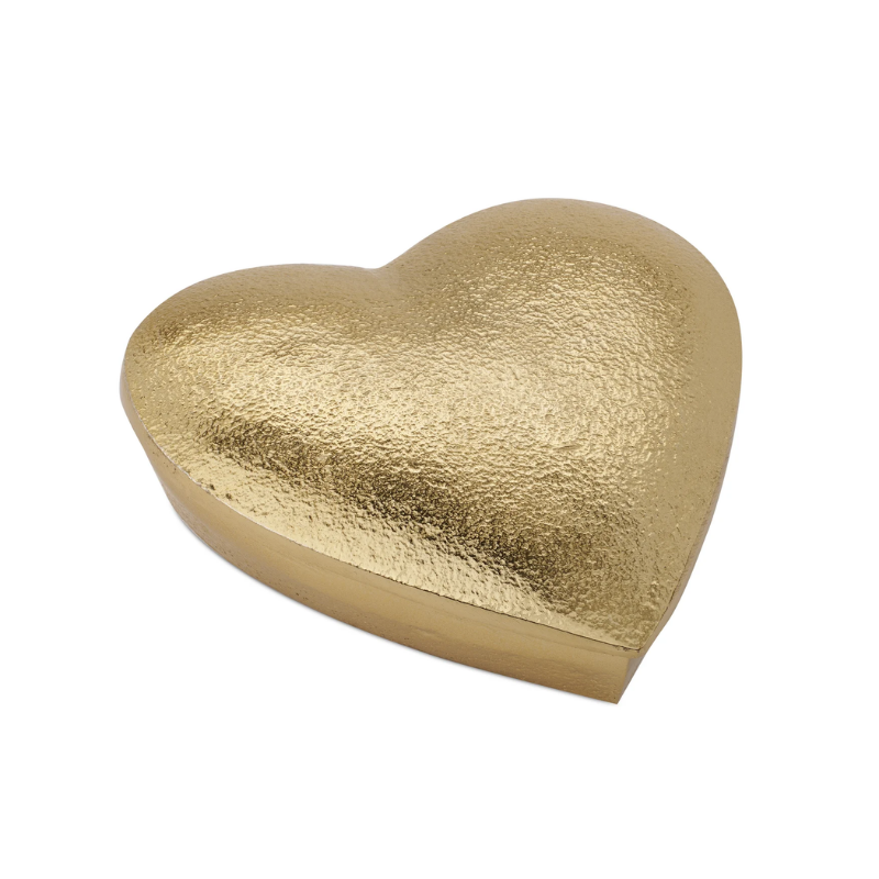 Gold Heart Keepsake Box
