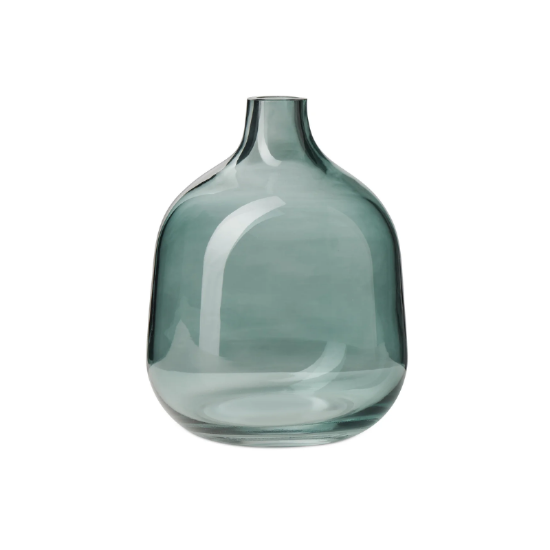 Tall Belle Blue Glass Bud Vase