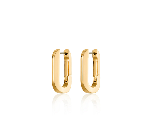 Boucles d'oreilles Jenny Bird en or à maillons en U