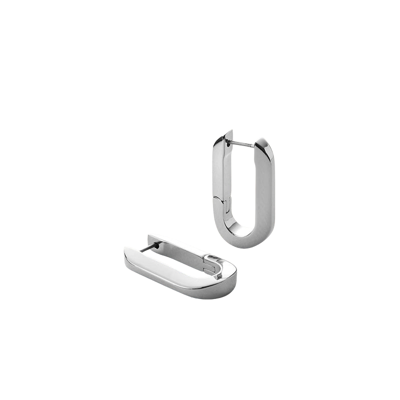 Jenny Bird Silver U-Link Earrings