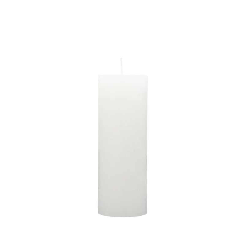 Rustic White 3x8 Pillar Candle