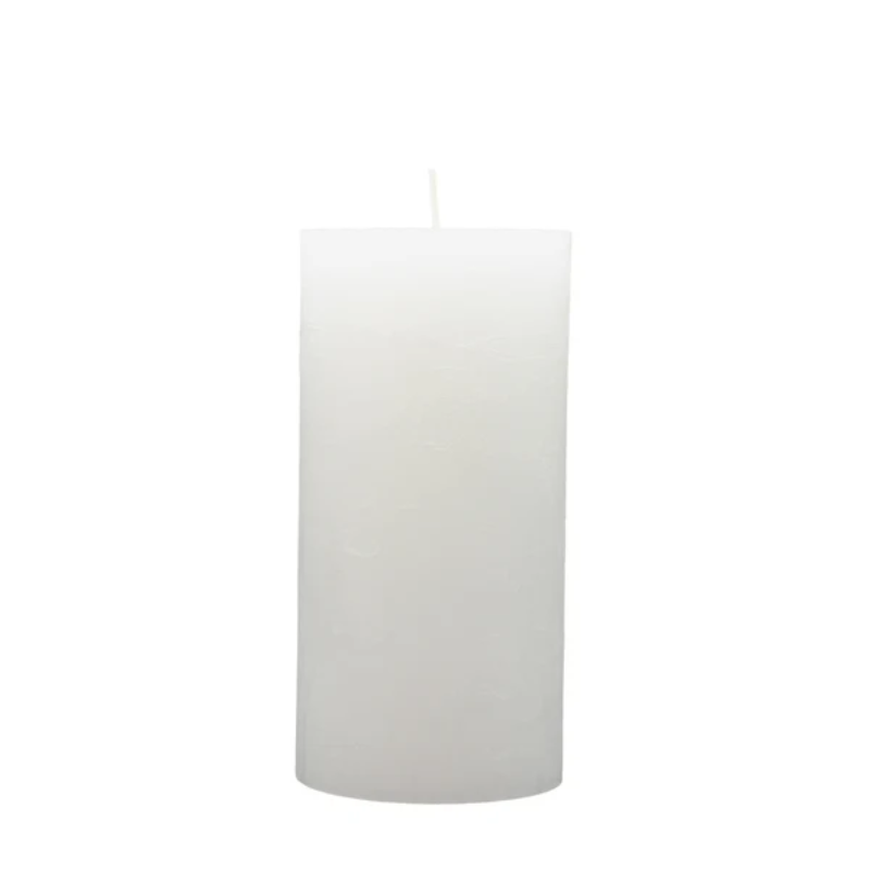 Rustic White 4x8 Pillar Candle