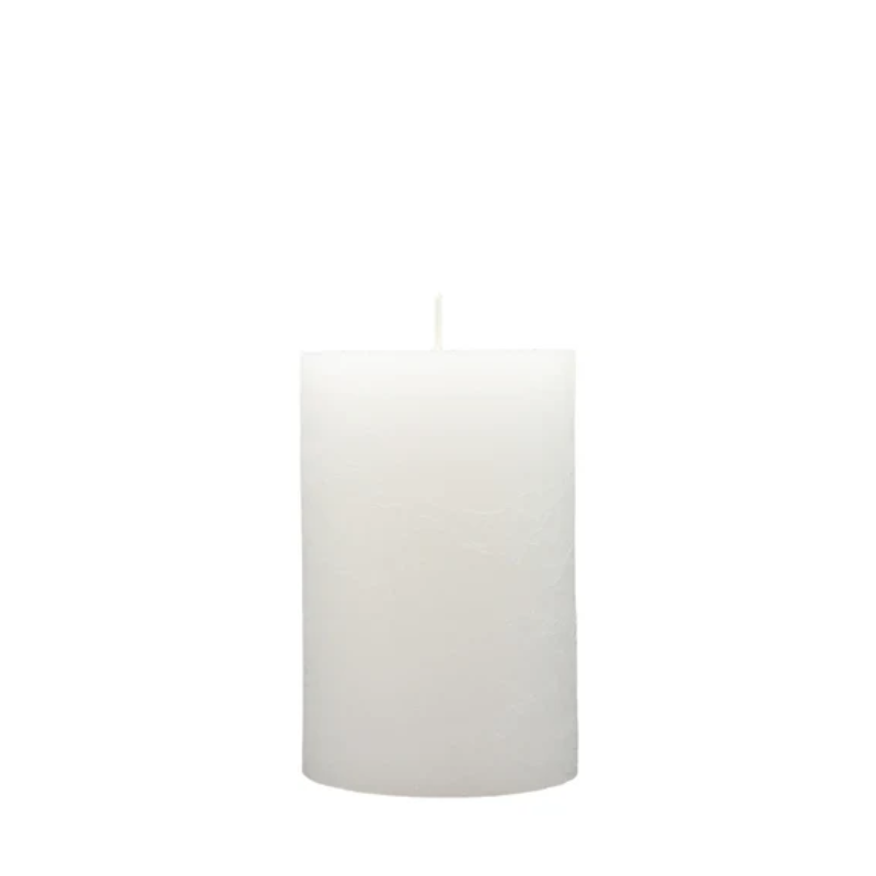 Rustic White 4x6 Pillar Candle