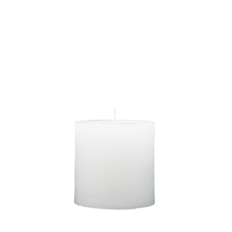 Rustic White 4x4 Pillar Candle