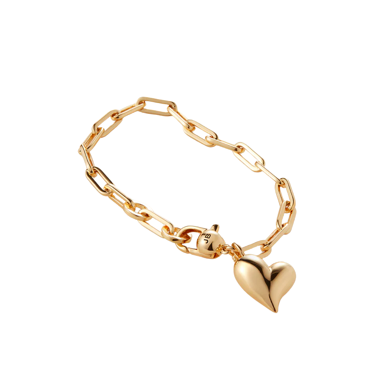 Jenny Bird Gold Puffy Heart Bracelet