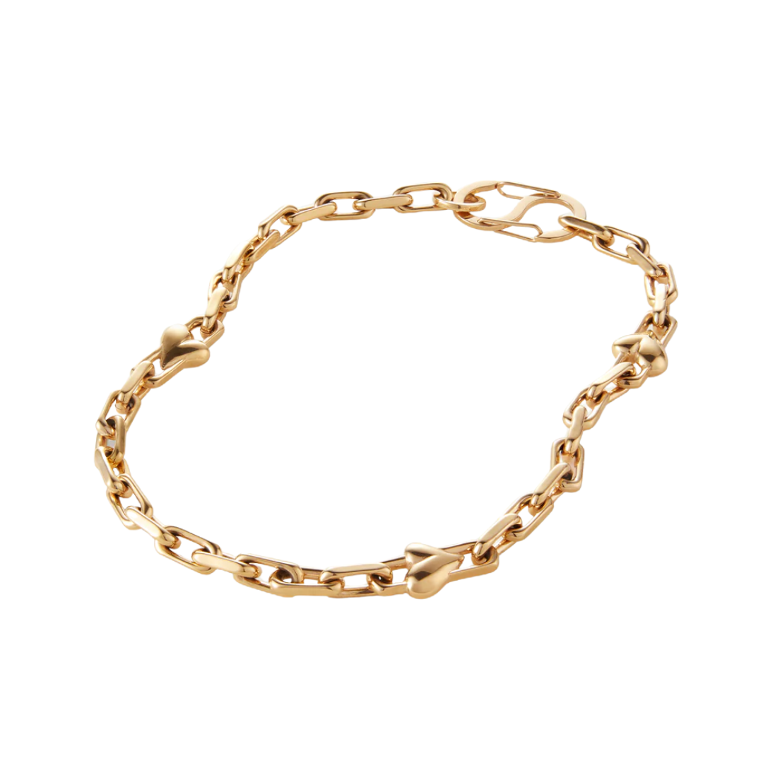 Jenny Bird Gold Art Heart Chain Necklace