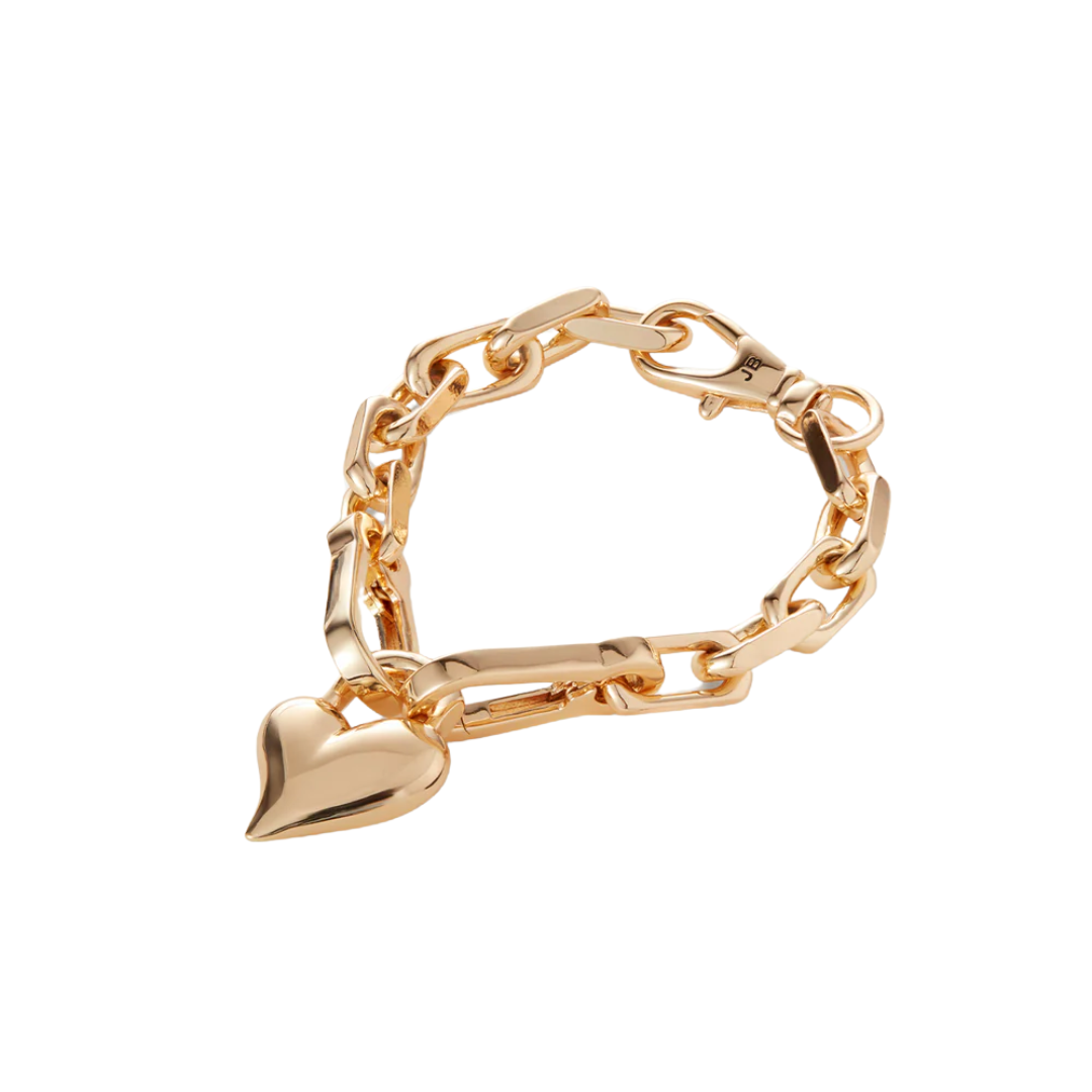 Jenny Bird Gold Padlock Heart Chain Bracelet
