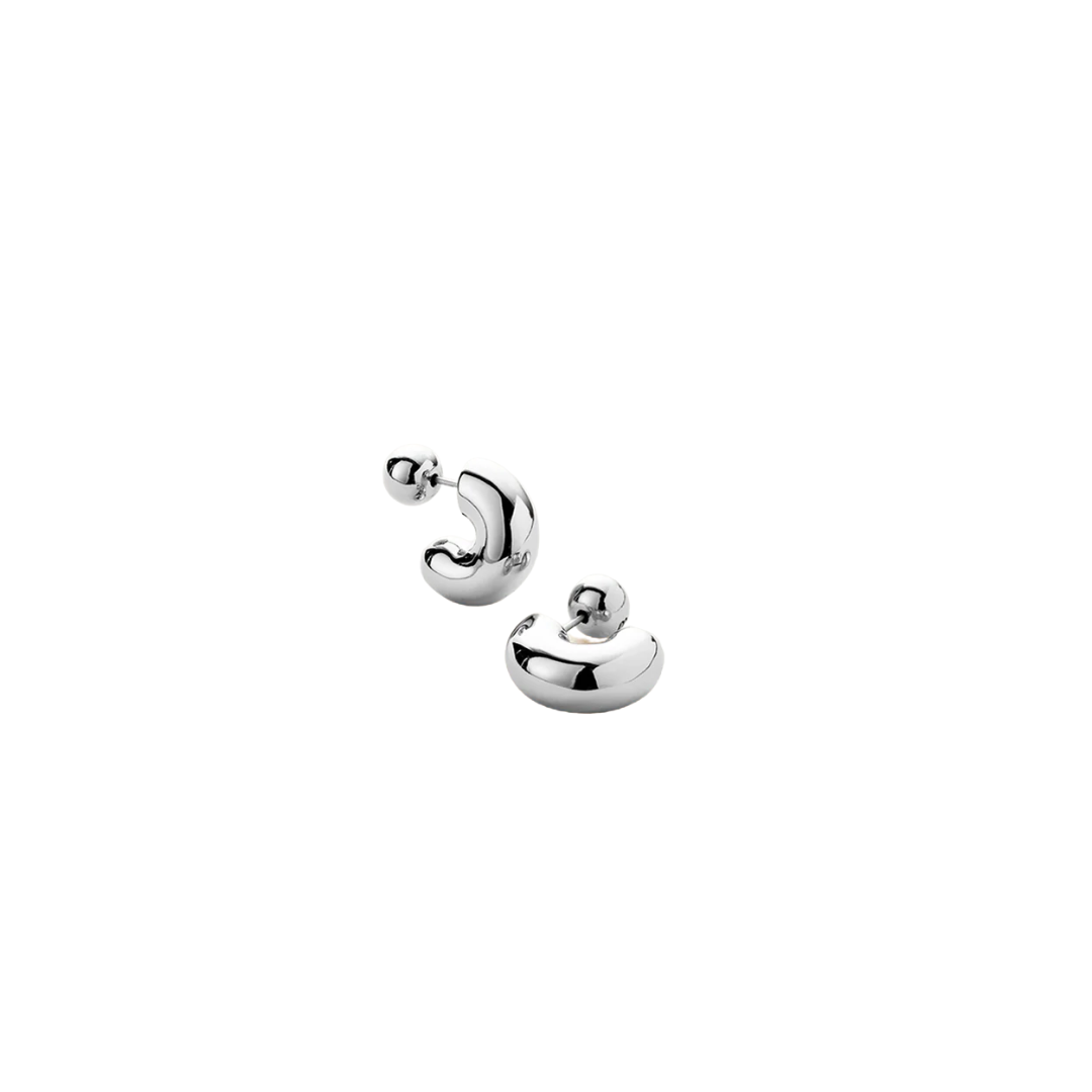 Jenny Bird Tome Small Silver Hoop Earrings