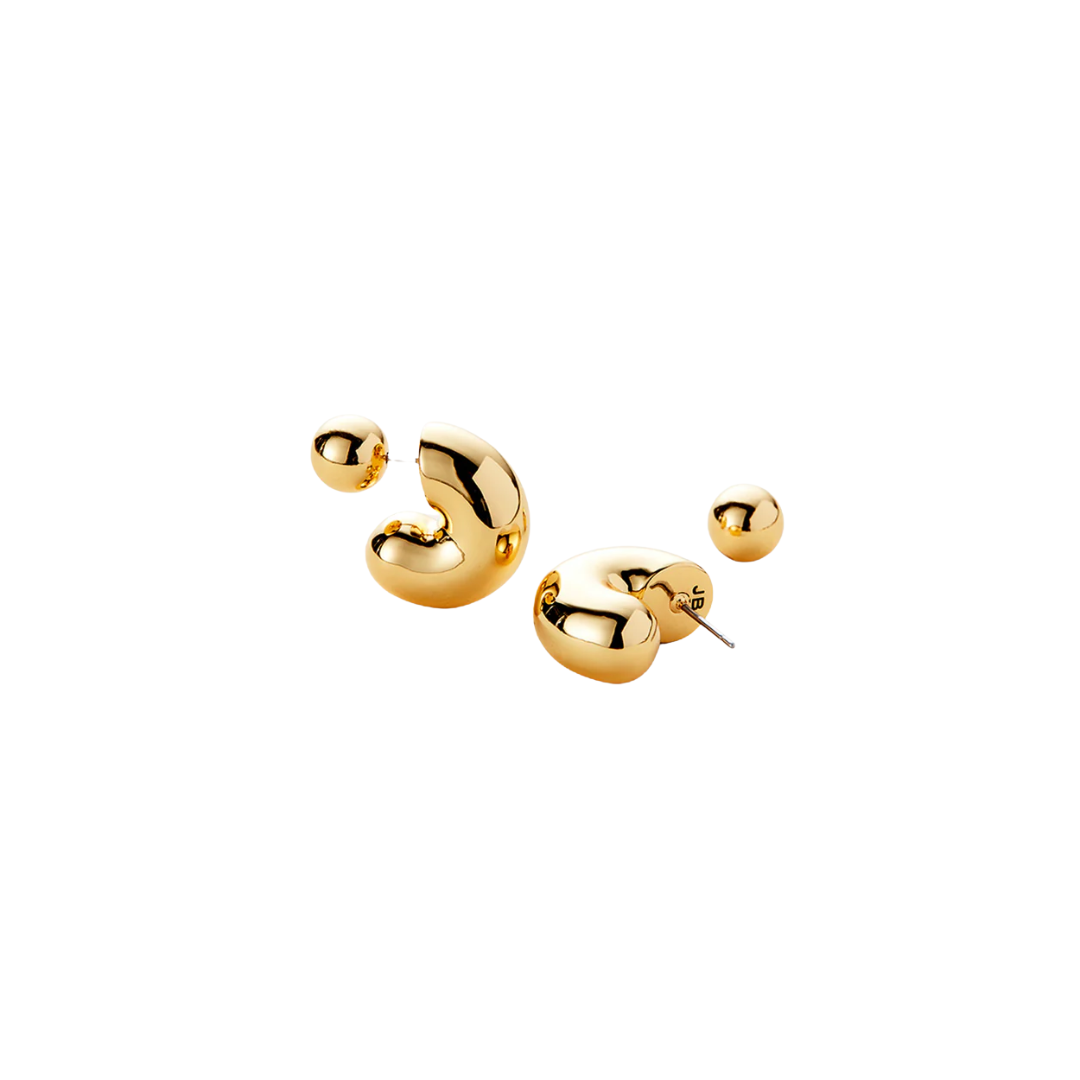 Jenny Bird Tome Medium Gold Hoop Earrings