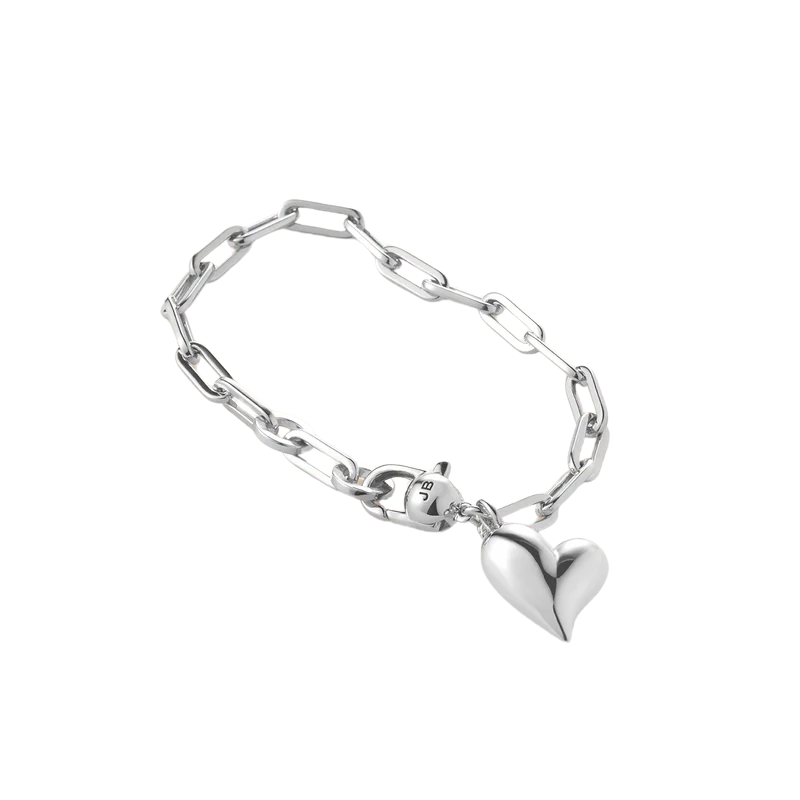 Jenny Bird Silver Puffy Heart Bracelet