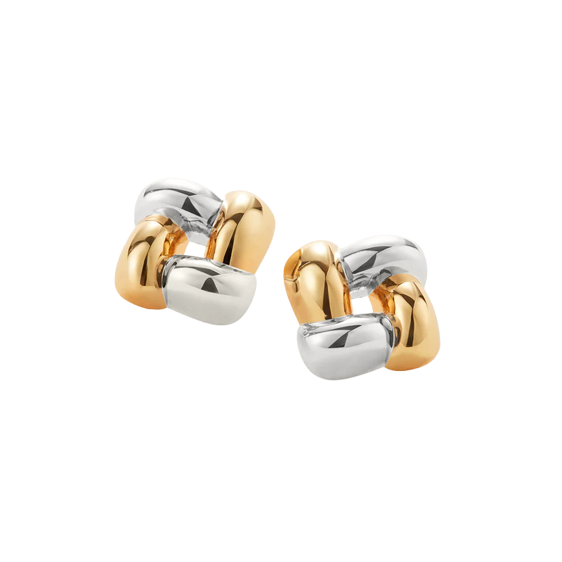 Jenny Bird Medium Two-Tone Woven Square Earrings - Boutique Marie Dumas