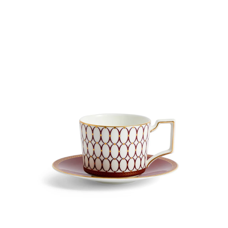 Renaissance Red Teacup &amp; Saucer