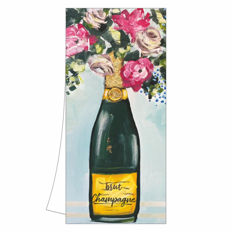 Champagne & Flowers Kitchen Towel