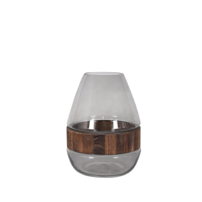 Clear Wood Band Vase
