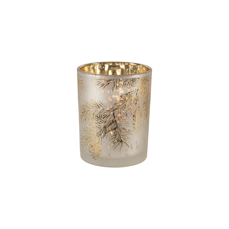 Large Gold Pinecone Votive Holder