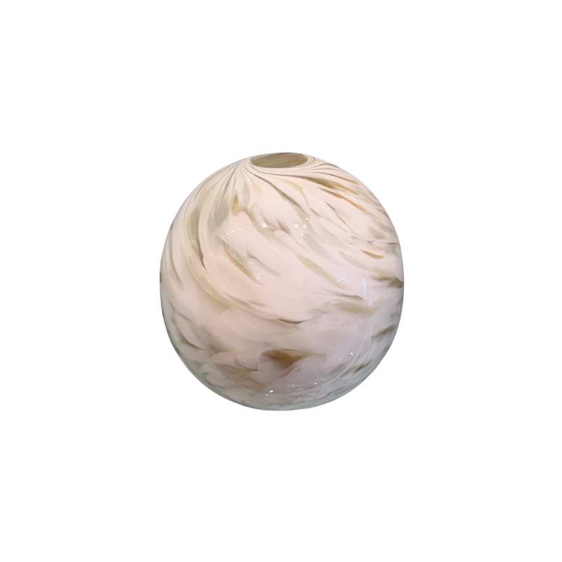 White Feathers Ball Vase
