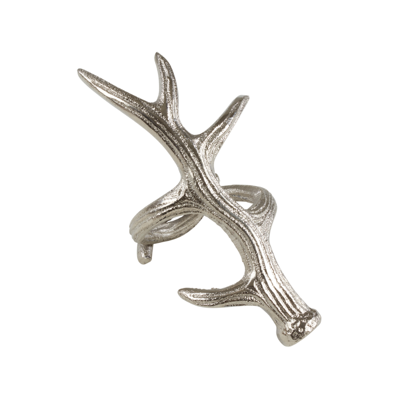 Silver Antler Napkin Rings Set of 4