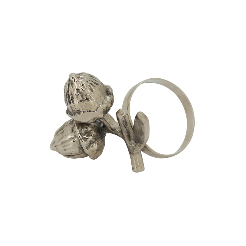 Silver Acorn Napkin Rings Set of 4