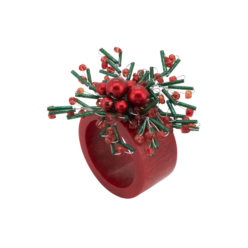 Mistletoe Napkin Rings Set of 4