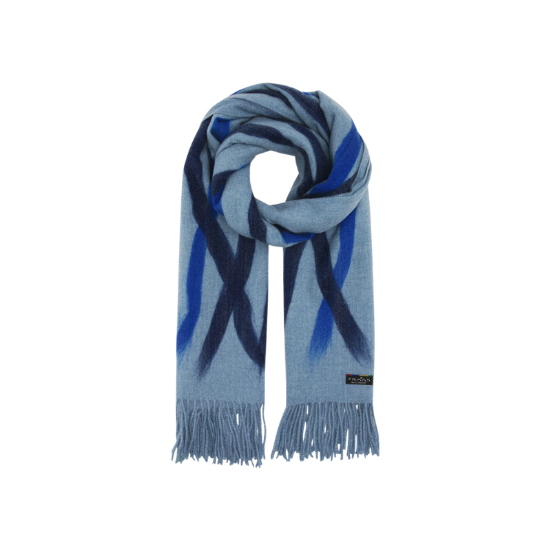 Cashmink Denim Brushstroke Design Scarf