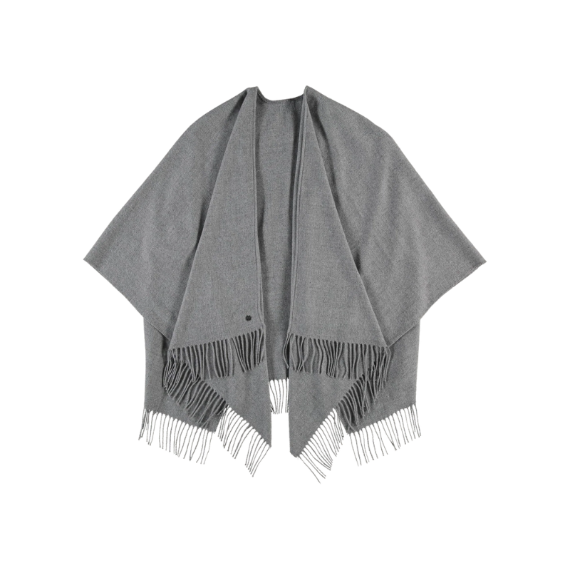 Morning Grey Acrylic Poncho