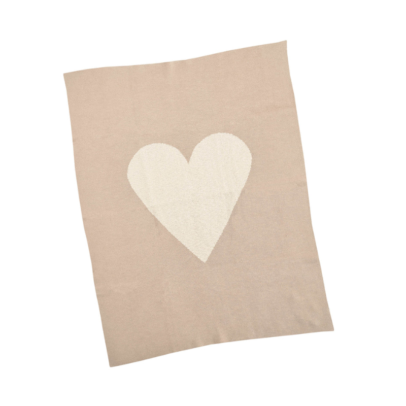 Sand Heart Cotton Baby Blanket