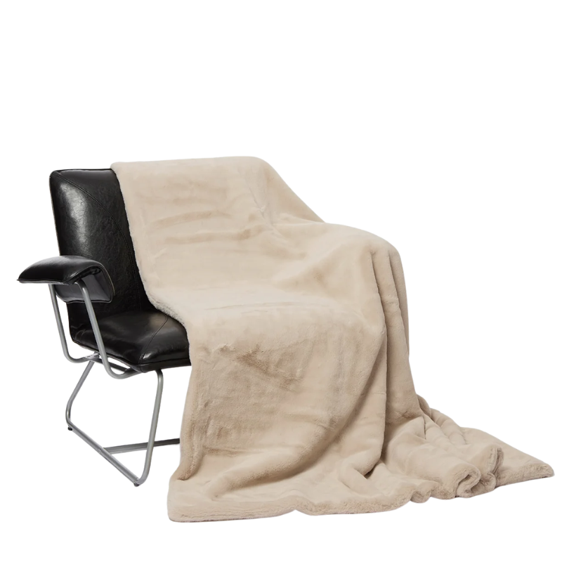 Jumbo Latte Faux Fur Throw